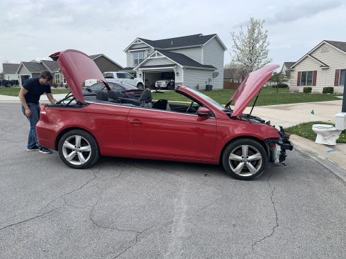 First Day of the EOS saga. bought it totaled from Copart