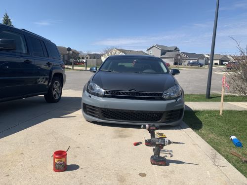 finally got the mk6 gti front end mocked up and mounted!