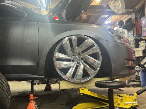 So excited to get tires on and and this on the road again!