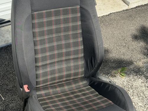 Cleaning the new seats!